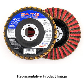 United Abrasives-SAIT 77766 5x7/8 SAIT GF Grind & Finish Flap Discs, Ceramic Grain, Coarse, 40 Grit, 10 pack
