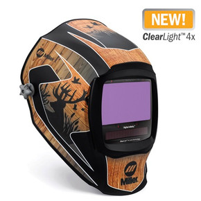 Miller 296783 Digital Infinity Auto Darkening Welding Helmet with ClearLight 4x Lens, Outdoorsman