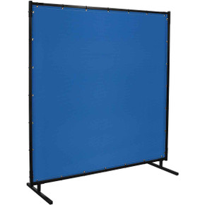 Steiner 535HD-4X6 Protect-O-Screen HD with Blue Vinyl Laminated Polyester Welding Curtain with Frame