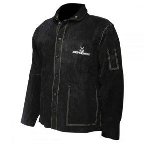 Caiman 3029 30" Black Boarhide Pigskin Jacket, Large