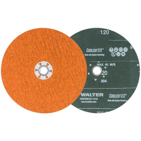 Walter 15X732 7x5/8-11 COOLCUT XX Quick-Change Sanding Discs with Cyclone Technology 120 Grit, 25 pack