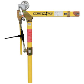 OZ OZ1200DAV CompOZite Davit Crane with Manual Brake Winch, Load Capacity 1200 lbs