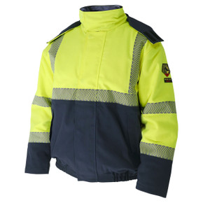Black Stallion JF5030-HB HI-VIS Class 3 AR/FR Canvas Duck Insulated Jacket, 4X-Large