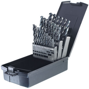Drillco 100SE29 29 Piece Set, 118° Jobber HSS Drill Bits Black Oxide