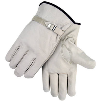 Black Stallion 96 Standard Grain Cowhide Driving Gloves, Pull Strap,Medium