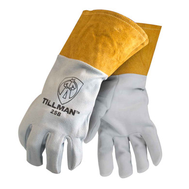 Tillman 25B Deerskin Split Leather 4" Cuff TIG Welding Gloves, Medium