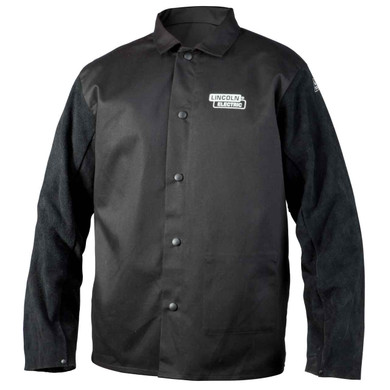 Lincoln Electric K3106 Traditional Split Leather Sleeved Welding Jacket, 2XL