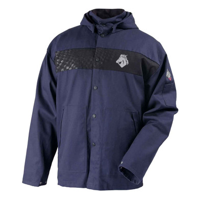 Black Stallion JF1633-NB BSX Hooded Welding Jacket, FR Cotton, Large