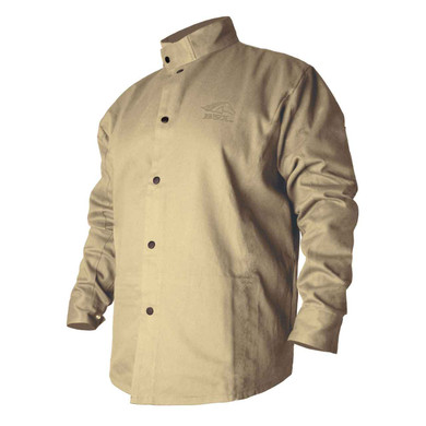 Black Stallion BXTN9C BSX Flame-Resistant Cotton Welding Jacket, Khaki, X-Large