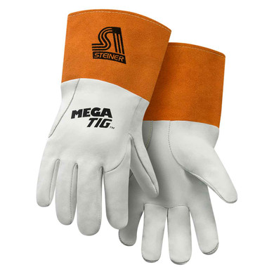 Steiner 0230 MegaTIG Premium Kidskin TIG Welding Gloves With Rest Patch, ThermoCore Foam Lined Back, Long Cuff, X-Large