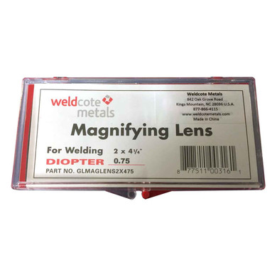 Weldcote Metals 0.75 Glass Magnifying Lens 2 x 4-1/4"