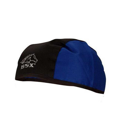 Black Stallion BSX BC5B-BLU Black/Blue Cotton Welding Beanie Cap