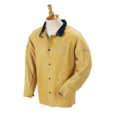 Black Stallion 30PWC DuraLite Premium Pigskin Welding Jacket, Tan, Medium