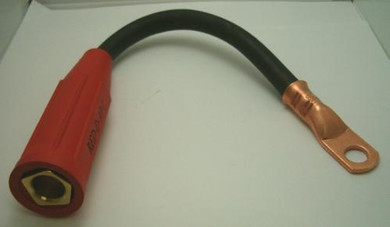 1/0 Welding Cable Lead 1 Foot Long Positive Connector