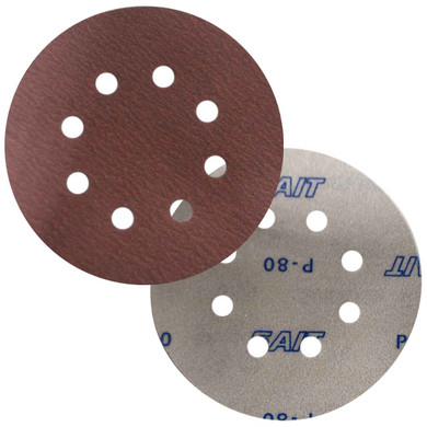 United Abrasives SAIT 36560 5" 3S Hook and Loop Paper Discs with 8 Vacuum Holes 80C Grit, 50 pack