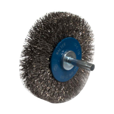 Walter 13C175 3x3/4 Mounted Wire Brush .0118 Wheel with Crimped Wire for Aluminum and Stainless Steel