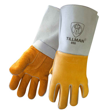 Tillman 850 Premium Top Grain Golden Elkskin Welding Gloves, X-Large