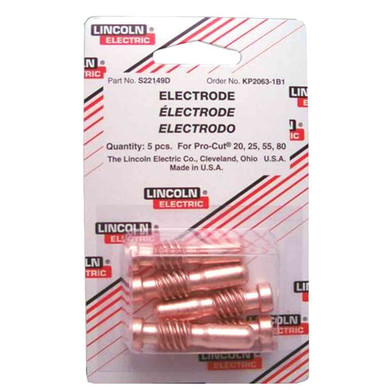 Lincoln Electric KP2063-1B1 Plasma Electrode, 5 pack