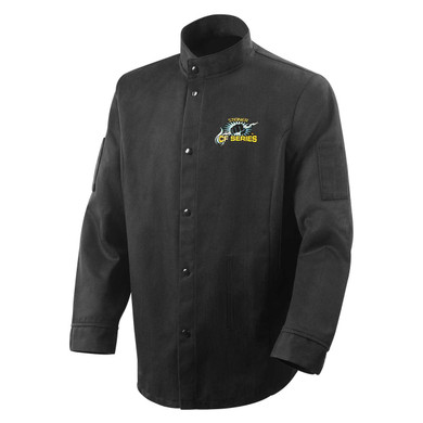 Steiner 1360-3X 30" 10oz. Black CF Woven Carbonized Fiber Welding Jacket, 3X-Large