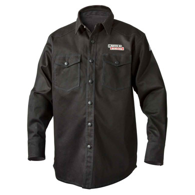 Lincoln Electric K3113 9 oz. FR Black Welding Shirt, X-Large