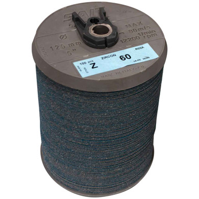 United Abrasives SAIT 59360 5x7/8 Bulk Zirconium Z Series Aggressive Grinding Fiber Discs 60 Grit, 100 pack