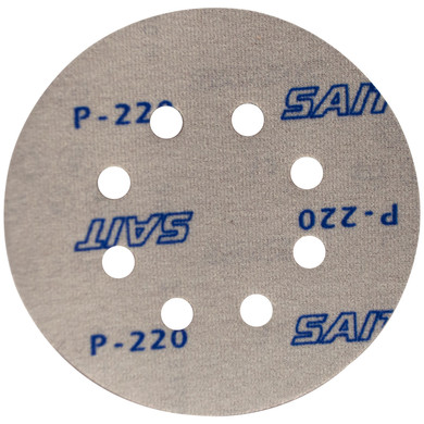 United Abrasives SAIT 36565 5" 3S Hook and Loop Paper Discs with 8 Vacuum Holes 220C Grit, 50 pack