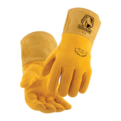 Black Stallion 39 MightyMIG Premium Deerskin MIG Welding Gloves, Small