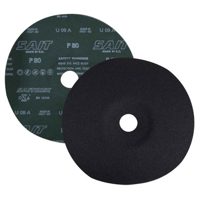 United Abrasives SAIT 54080 7x7/8 Bulk Silicon Carbide Closed Coat Fiber Grinding Discs 80 Grit, 100 pack