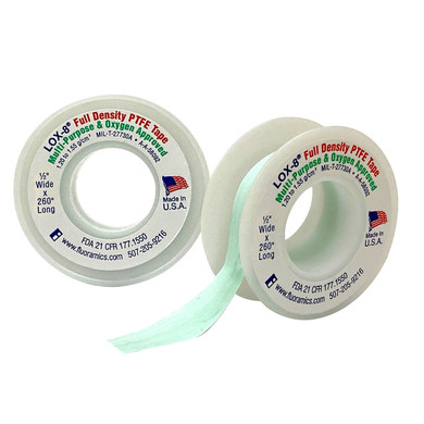 Fluoramics 9010005 LOX-8 Full Density PTFE Tape 1/2" x 260"