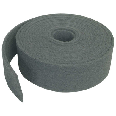 Norton 66261058360 4” x 30’ Bear-Tex Non-Woven Rolls, Silicon Carbide, General Cleaning Very Fine Grit, 851 Gray, 4 pack