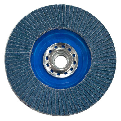 Norton 66623399138 4-1/2x5/8-11” BlueFire R884P Zirconia Alumina Plus Type 27 Quick Trim Flap Discs, 60 Grit, Coarse, 10 pack
