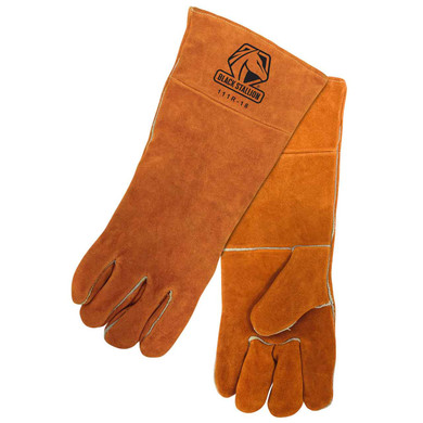 Black Stallion 111R-18 18" Shoulder Split Cowhide Stick Welding Glove, Large