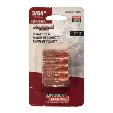 Lincoln KP2745-364A Contact Tip, 3/64, 4043, 10 pack