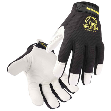 Black Stallion GX4140 Toolhandz Core Cow Grain Leather Palm Mechanic's Gloves, Medium