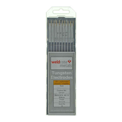 Weldcote TUNG116X7LAN 1.5% Lanthanated Tungsten Electrode 1/16 X 7", 10 pack