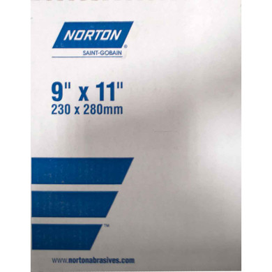 Norton 66261131624 9x11" A2750P NO-FIL Stearate Aluminum Oxide Open Coat Paper Sanding Sheets, 400 Grit, 100 pack