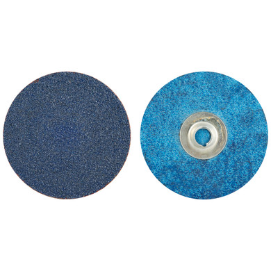 Norton 66261138660 3” BlueFire R884P TS (Type II) Quick-Change Cloth Discs, 80 Grit, Zirconia Alumina, 25 pack