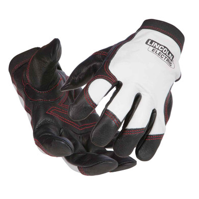 Lincoln Electric K2977 Top Grain Cowhide/Pigskin Steel Worker Gloves, Medium