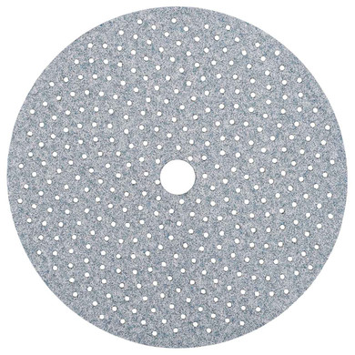 Norton 77696007757 5x11/16 In. Dry Ice Multi-Air Cyclonic A975 No-Fil Ceramic Alumina Paper Hook & Loop Center Hole Vacuum Discs, Fine, P220 Grit, 50 pack