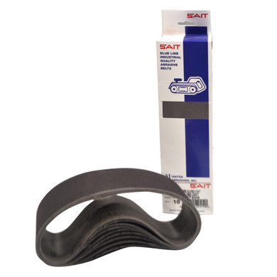 United Abrasives SAIT 57209 3x21 Blue Line 1A-X Aluminum Oxide Portable Sander Belt, 180 Grit, 10 pack