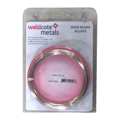 Weldcote Metals 50 N Silver Solder 1/16" Diameter Cadmium Free 3 Troy Oz.