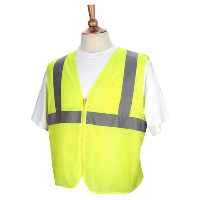 Black Stallion SVY205 ANSI Class 2 Hi-Vis Mesh Safety Vest, 3X-Large