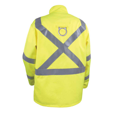 Black Stallion JF4312-HY TruGuard 600 Hi-Vis Class 3 FR Welding Jacket, Yellow, 2X-Large