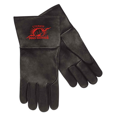 Steiner 0266 Pro-Series Premium All Grain Kidskin TIG Welding Gloves Unlined Long Cuff Medium