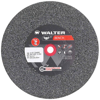 Walter 12E543 8x1x1 Bench Grinding Wheel for Steel Type 1 Grade 24 COARSE