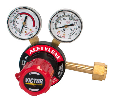 Victor 0781-9431 G350-15-300 Acetylene Heavy Duty Single Stage Regulator, CGA 300