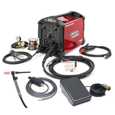 Lincoln Electric Power MIG 210 Multi-Process Welder TIG One-Pak, K4195-2