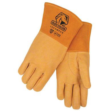 Black Stallion 39CHMPCR A2 Cut Resistant Pigskin MIG Glove, Large