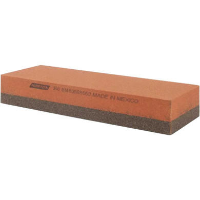 Norton 61463685560 6x2x1 In. India AO Combination Grit Benchstone, Coarse and Fine Grit