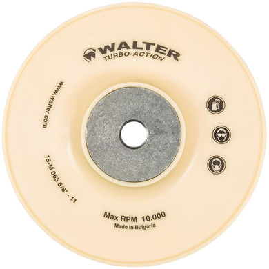 Walter 15M065 6x5/8-11 Turbo Cooling Backing Pad Assembly Soft WHITE